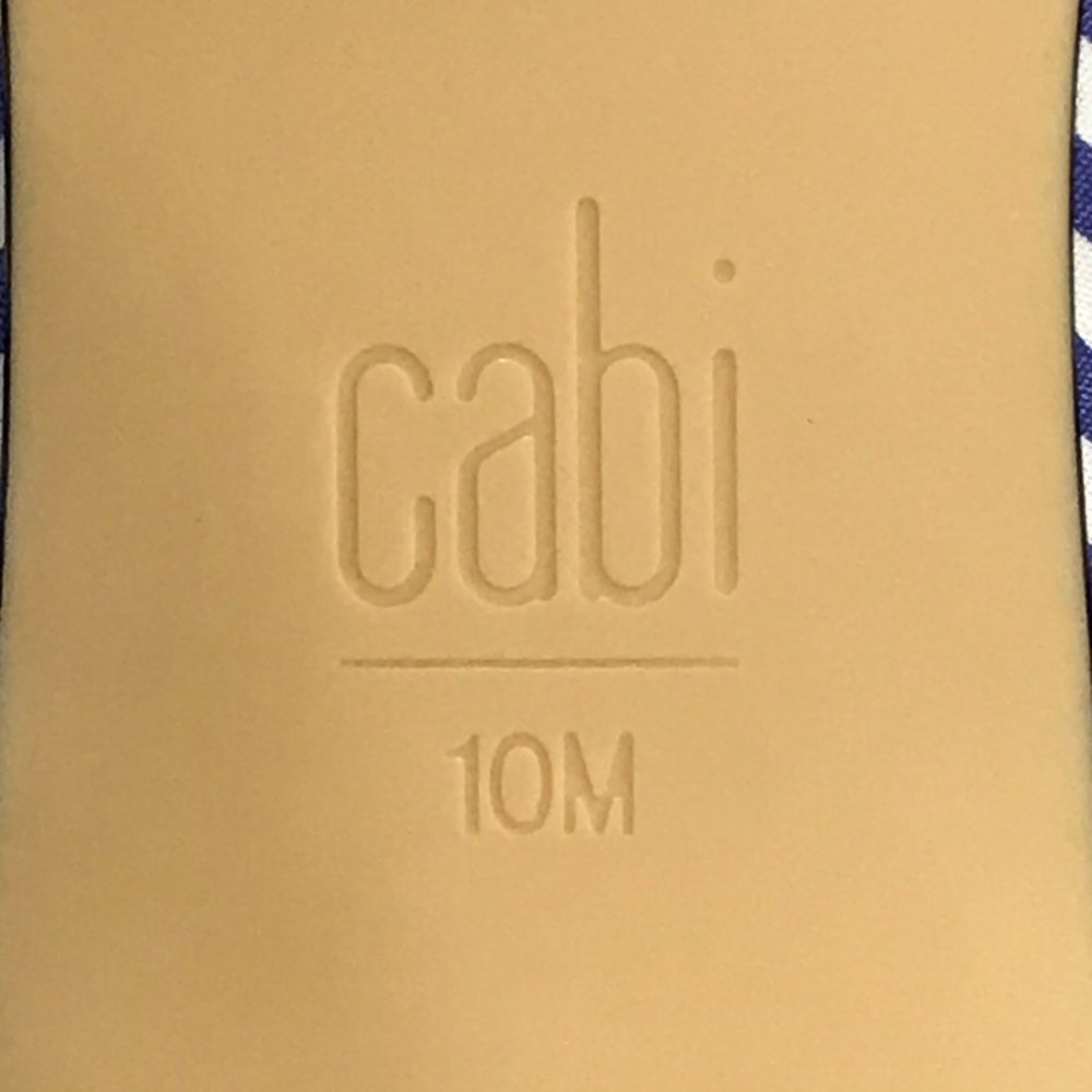 CAbi NWOT! Tied Up Floral Stripe Ankle Wrap Sandal - Picture 8 of 11